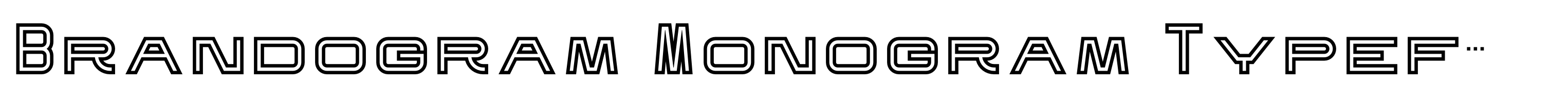 Brandogram Monogram Typeface Stencil Two